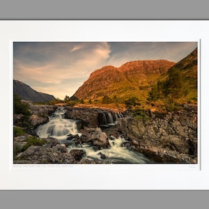 Bidean nam Bian & River Coe, Glen Coe, Scotland - A2 (70x50cm) Unframed Scottish Fine Art Photo Print by Neil Barr