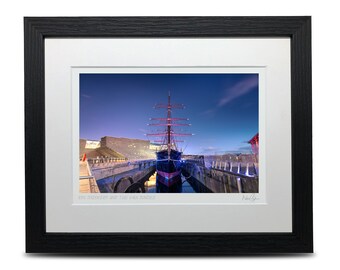 RRS Discovery Dundee, Escocia - Impresión fotográfica de paisaje escocés (A5, 20,3 x 25,4 cm, con y sin marco) - Scotland Gift