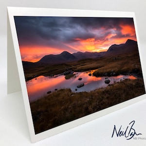 Rannoch Moor Glen Coe - Carte de voeux Ecosse par le photographe paysagiste écossais Neil Barr - Intérieur vierge