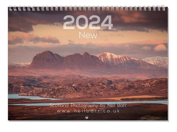 Calendrier écossais 2024 A3 ouvert A4 plié Calendrier de photographie de  paysage écossais 2024 par Neil Barr de NB Photography Nouveau -  France