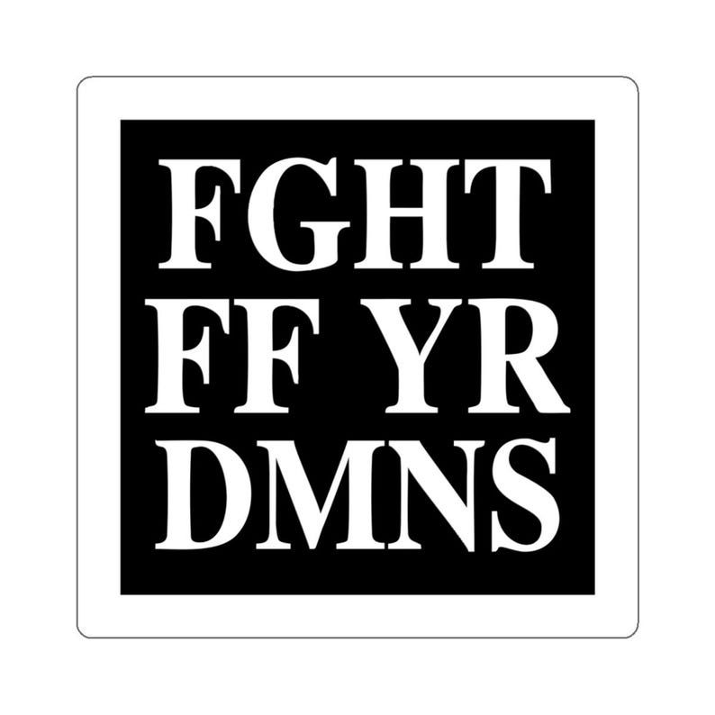 FGHTFFYRDMNS diecut Stickers Etsy