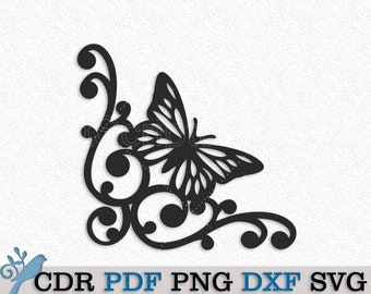Butterfly Border Svg Etsy