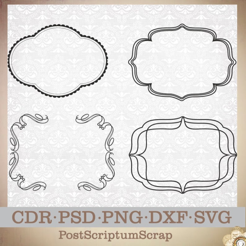 Download Paper Party Kids Doodle Clipart Wedding Frame Frame Clipart Handmade Card Vector Wedding Svg Silhouette Print Wreath Picture Frame Materials