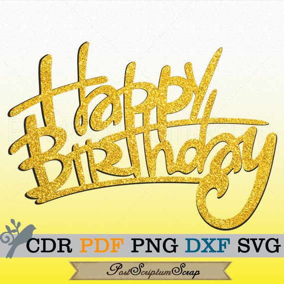 Download Birthday Party Decor Svg Happy Card Decoration Design Gift Etsy
