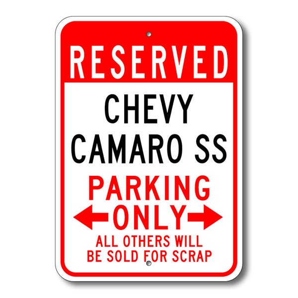 Camaro SS Parking Sign, Camaro SS Signs, Chevy Camaro SS, Camaro Sign, Camaro Gift, Camaro Decor, Chevy Camaro, Super Sport,Metal Chevy Sign