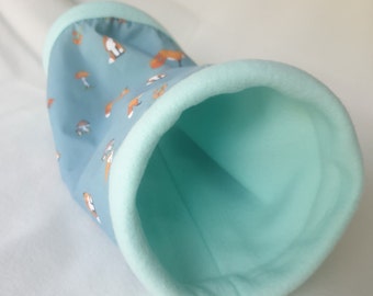 12" Soft Fleece Tunnel for Small Pets // Stay Open // Guinea-Pig// Dwarf Rabbit // Ferret // Hedgehog // Rat // Cuddle Tunnel//Fabric Tunnel