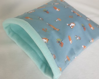 Saco de dormir para mascotas // Cama para mascotas pequeñas // Cama para cobayas // Bolsa de forro polar suave // Acogedor y abierto // Escondite para erizos // Saco de dormir para mascotas