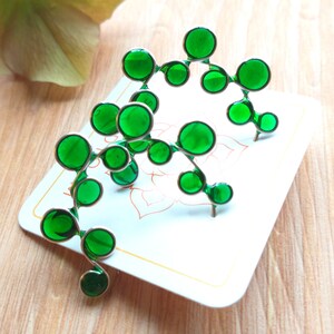 Green Resin Hoop Earrings: colorful emerald jewelry