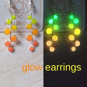 glow in the dark earrings neon glow party earring for glow party yellow glow earrings summer accessories beach jewelry for cruise life