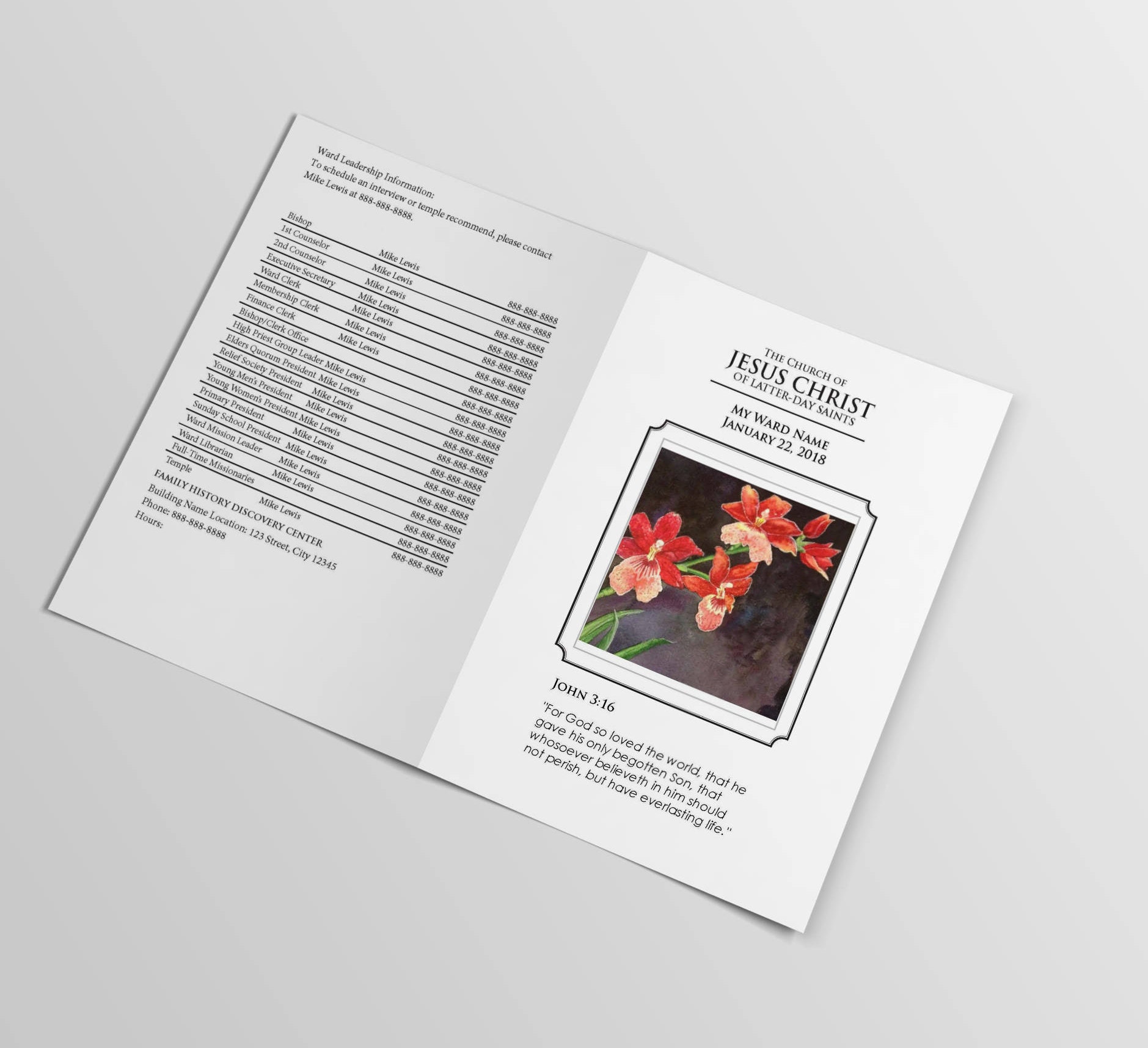LDS Church Program Template Editable with Watercolor Etsy LDS Church Program Template Editable with Watercolor Etsy