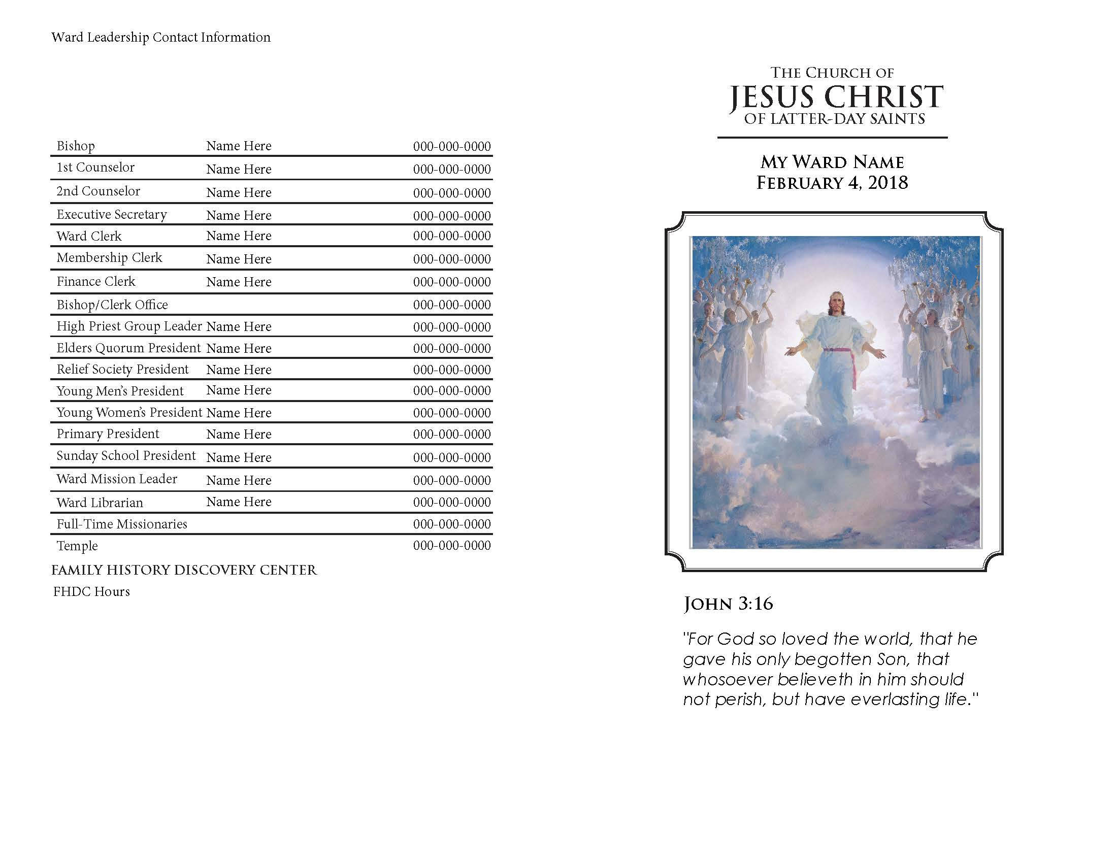 LDS Church Program Template Editable with Watercolor Etsy LDS Church Program Template Editable with Watercolor Etsy
