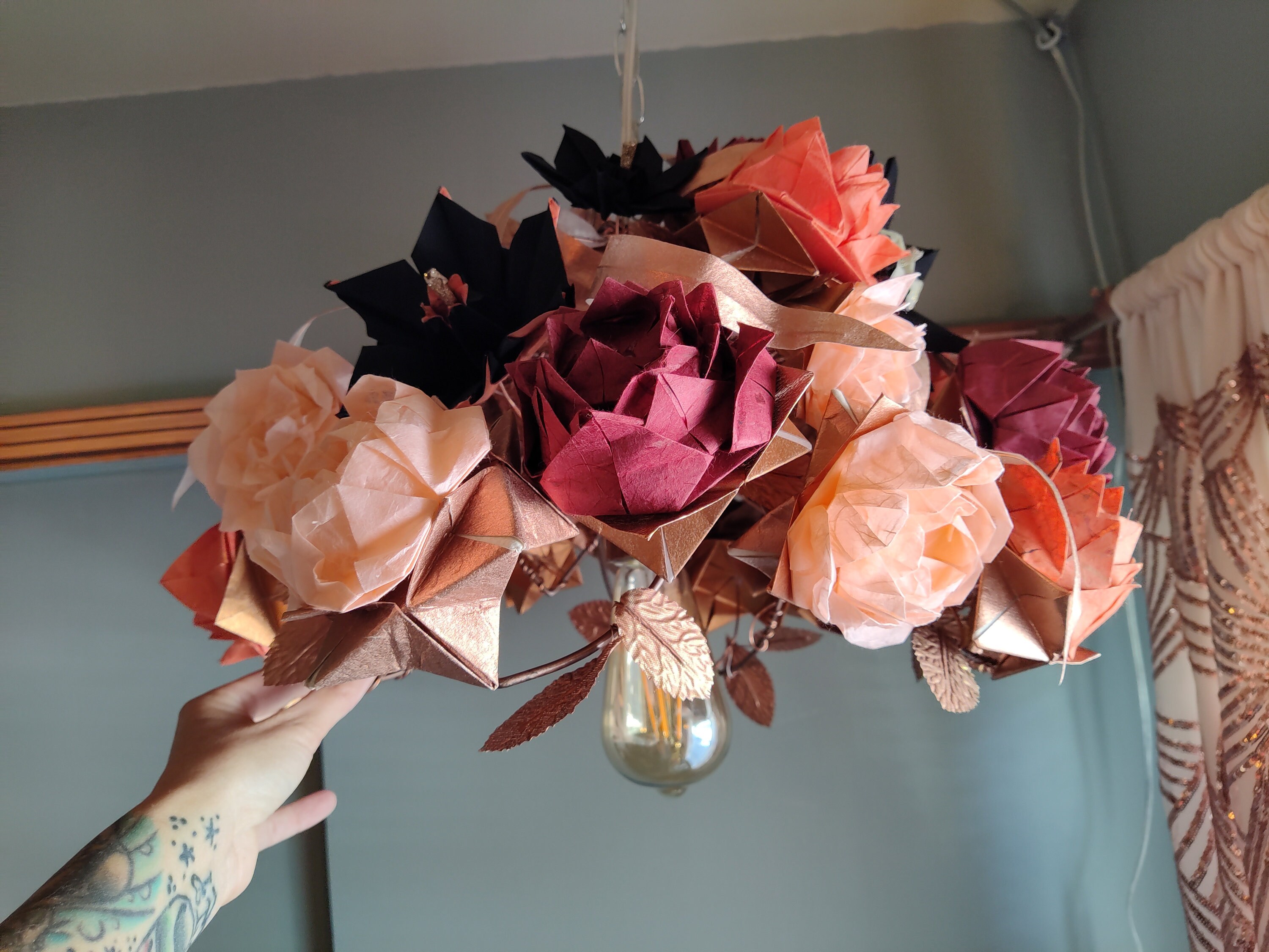 lustre De Fleurs D'origami,