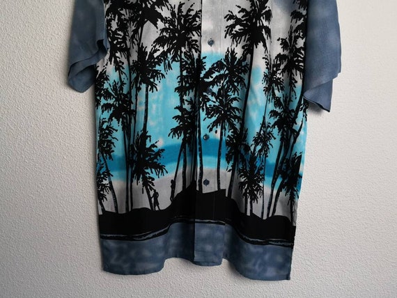 Vintage 90's overhemd / Hawaii / print / blauw / … - image 6