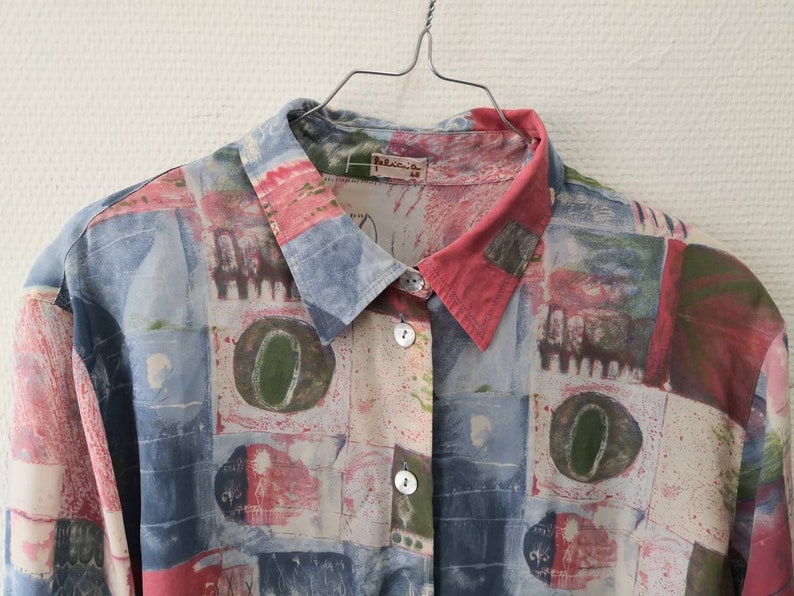 XL Vintage blouse with cool print