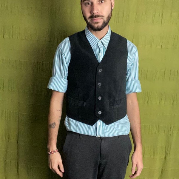 Vintage 90's waistcoat - waistcoat - print - medium/M