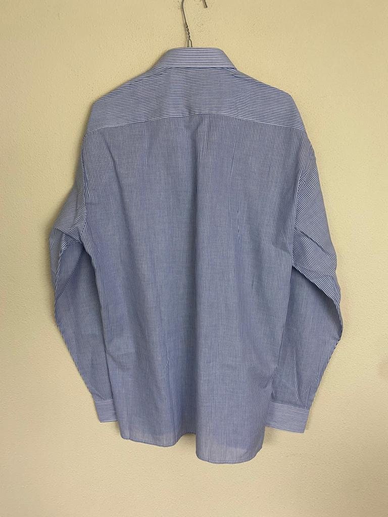 1950s Mens Deadstock White Shirt with Embroidered Birds