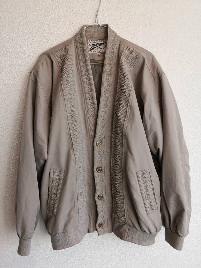 M medium Vintage beige cardigan cardigan jacket
