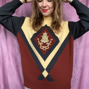 Vintage sweater / pullover / knitwear - panels