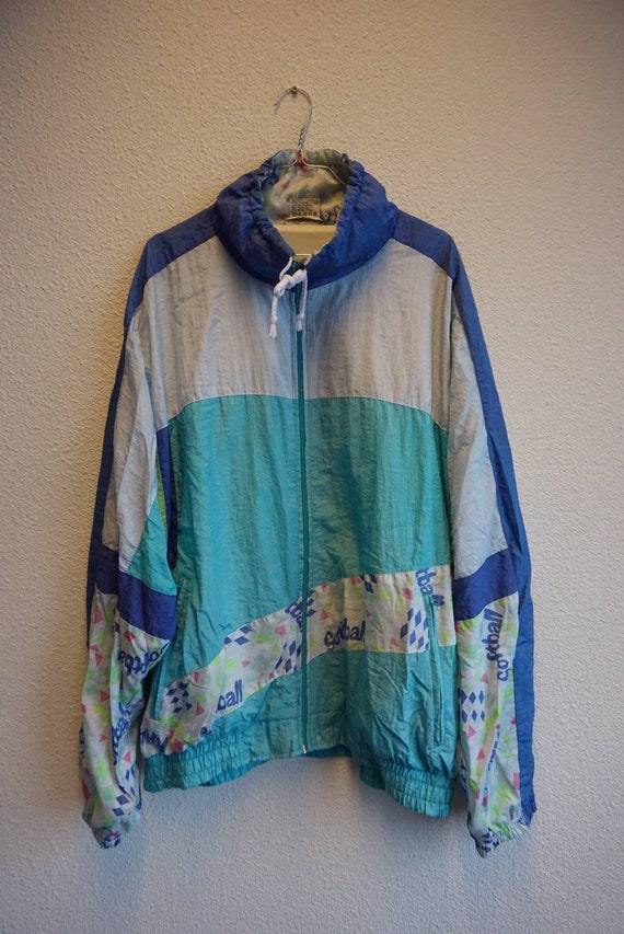 Vintage 90's trainingjack met print (L) - image 2