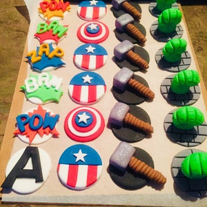 Avengers Theme cupcake toppers