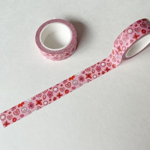 Peace & Love Washi Tape, Eco Friendly Paper Tape, Stationery Journal Decoration, Valentines Planner Tape, Scrapbooking, Paper Craft Supplies