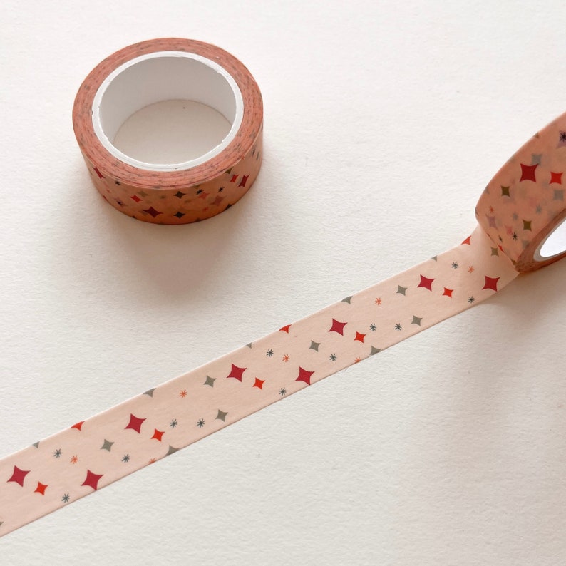 Joyful Star Washi Tape Eco Friendly Paper Tape Stationery Etsy