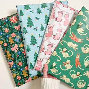 10x13&quot; Winter Poly Mailer Bundle (100ct), Boutique Poly Mailers, Cute Mailing Bags, Durable Self Seal Shipping Bag, Holiday Variety Pack