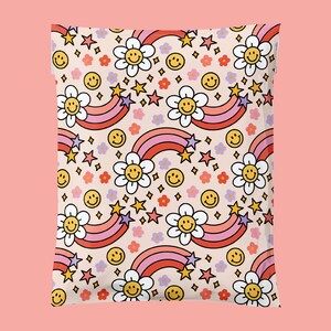 10x13" HAPPY DAYS Poly Mailers, Colorful Spring Packaging, Boutique Poly Mailer, Mailing Bag, Durable Shipping Bag, Cute Rainbow Mailers