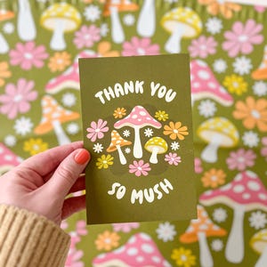 Thank You So Mush Cards, Cute Fall Notecards, Shipping Supplies, Small Business Packaging Inserts, Mushroom Cards, Autumn Thank You Cards