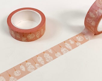 Boho Baubles Washi Tape - Eco Friendly Packaging Tape - Stationery - Pink Holiday Christmas Ornaments - Scrapbooking Tape - Small Business