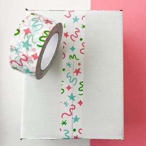 Confetti Packing Tape, Cute Printed Tape, Colorful Packaging Tape, Self Adhesive Carton Sealing Shipping Tape, Small Business Designer Tape
