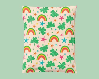 10x13" SHAMROCK SPARKLE Poly Mailers, St Patrick's Day Packaging, Boutique Poly Mailer, Mailing Bag, Durable Shipping Bag, Cute Mailers