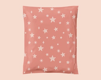 10x13" TERRACOTTA STARS Poly Mailers, Neutral Packaging, Boutique Poly Mailer, Mailing Bag, Durable Shipping Bag, Cute Boho Mailers