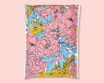 Bubble Mailer 6x9.75 - Bloom Floral - Cute Spring Summer Padded Mailer - 10ct 25ct 50ct 100ct 200ct - Shipping Bags - Free Shipping