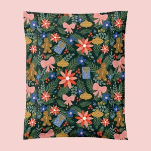 10x13&quot; HOLIDAY SPRUCE Poly Mailers, Christmas Packaging, Boutique Poly Mailer, Mailing Bag, Durable Self Seal Shipping Bag, Holiday Floral