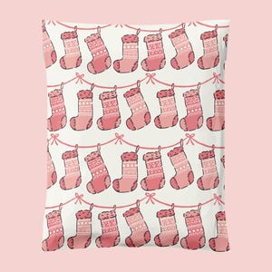 10x13&quot; BLUSH STOCKINGS Poly Mailers, Pink Holiday Packaging, Boutique Poly Mailer, Mailing Bag, Durable Self Seal Shipping Bag, Cute Mailers