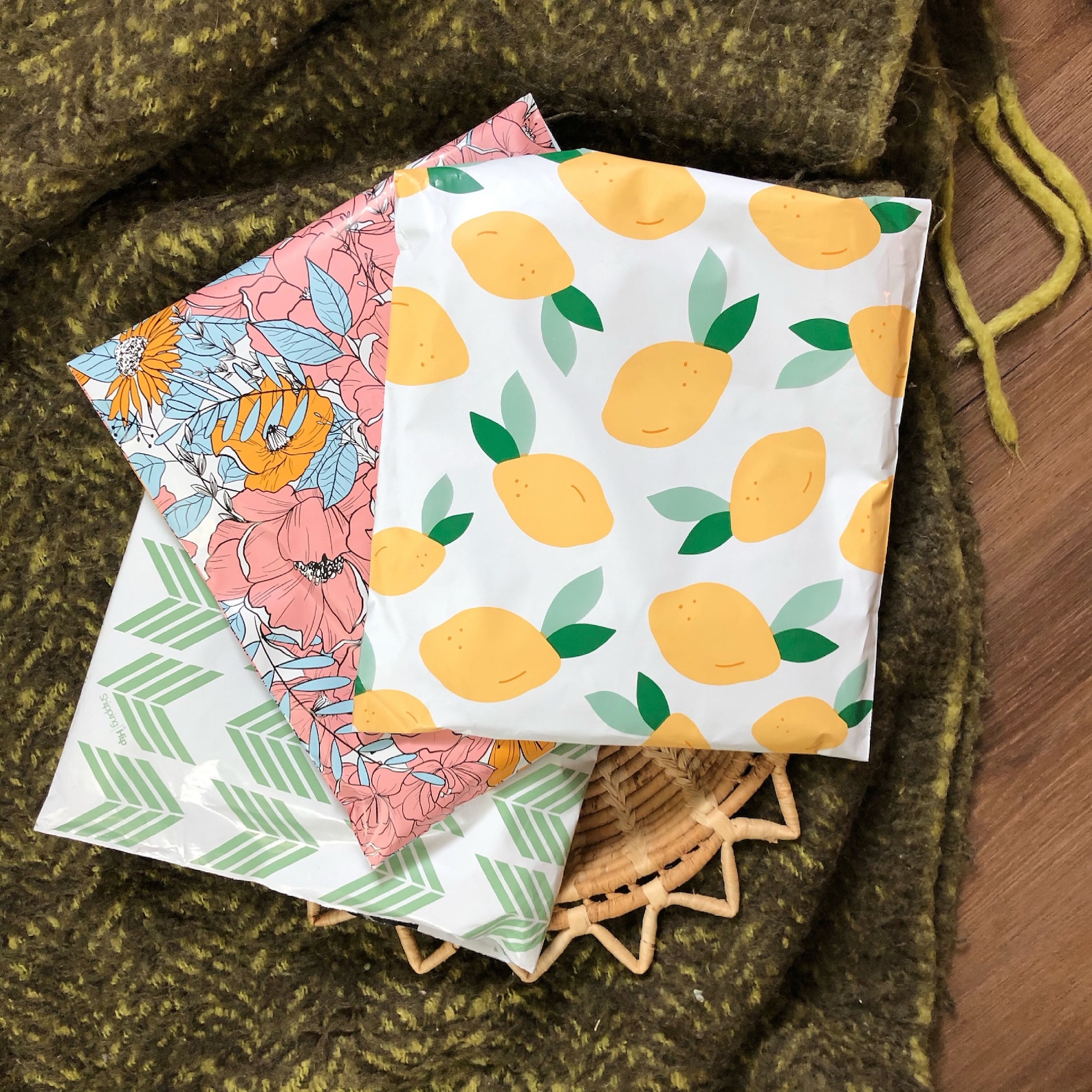 Poly Mailer 10x13 Golden Citrus Cute Summer Recyclable Etsy
