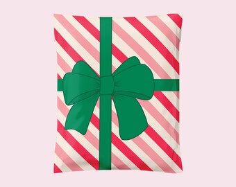 10x13" WRAPPED IN CHEER Poly Mailer, Christmas Packaging, Boutique Poly Mailer, Mailing Bag, Durable Self Seal Shipping Bag, Cute Mailers