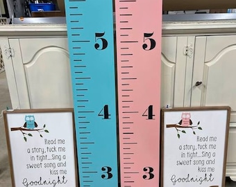 Growth Chart 2.5' to 6.5' Tall-Solid Wood