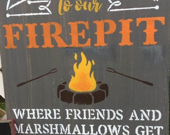 FirePit Wood Sign-12 x 18