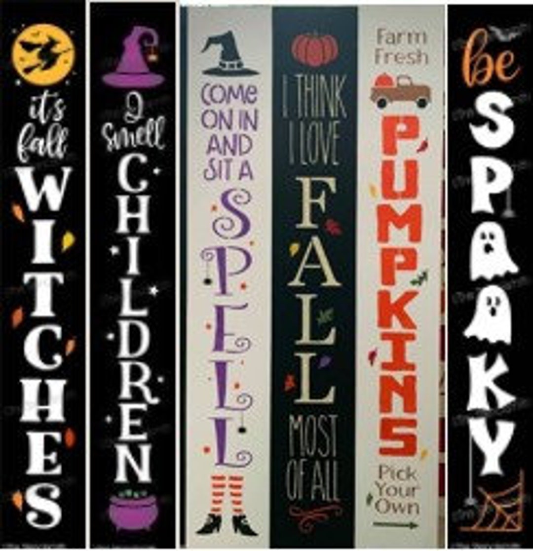 Fall Wood Signs Reversible Halloween Autumn Winter Sign Etsy UK