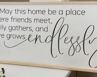 This Home Wood Sign- 12" x 24"