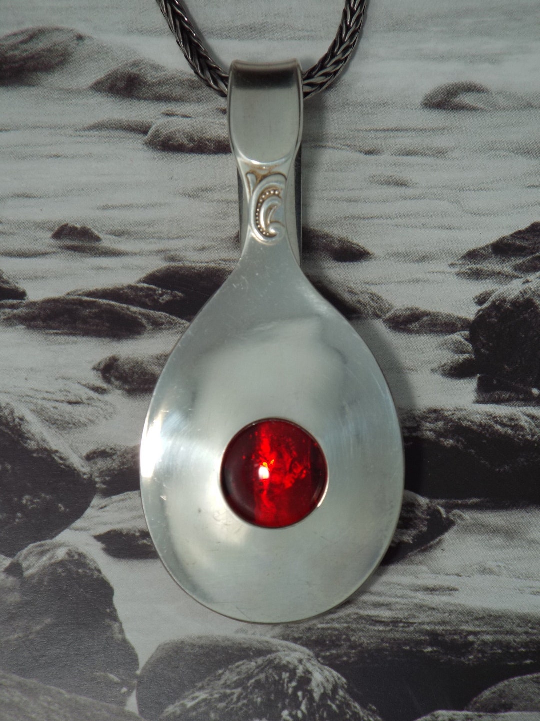 Pendant Cutlery Jewelry Made of Silverplated Teaspoon With 5 Etsy