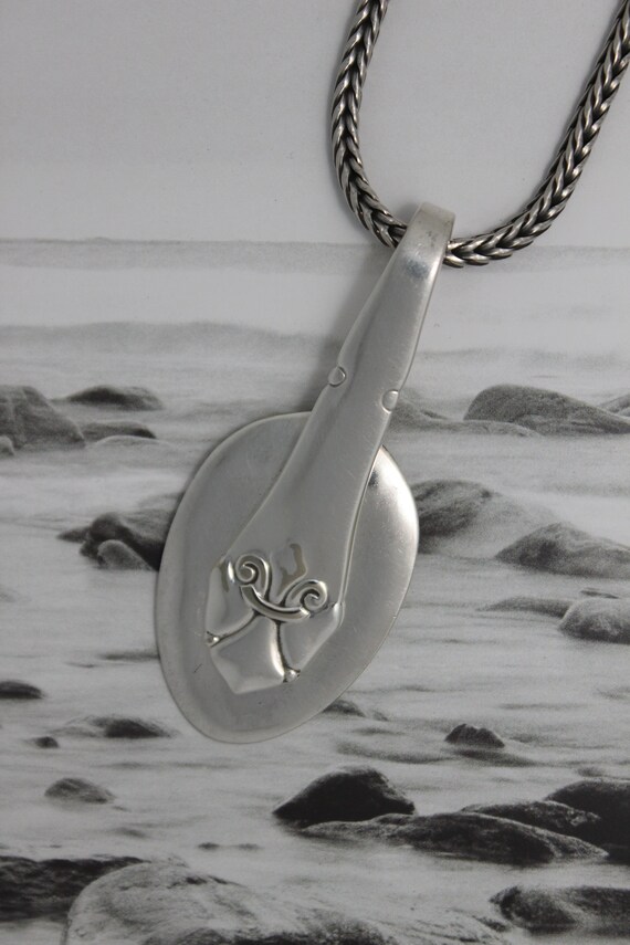 Necklace pendant made from a beautiful mocha spoon cutlery jewelry