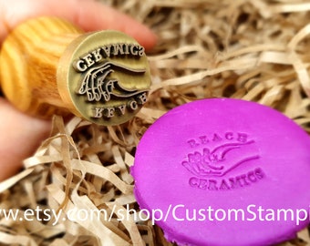 Custom Caly Stamp Pre-Made Design Custom Pottery Stamp Personalizable Ceramic Stamp Metal Clay Custom Stamp Pottery Stamp -1143220719-