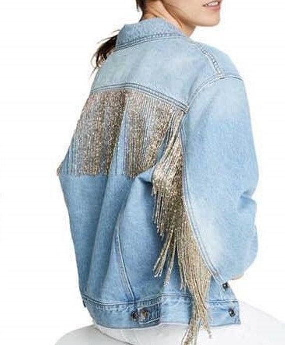 sparkly jean jacket
