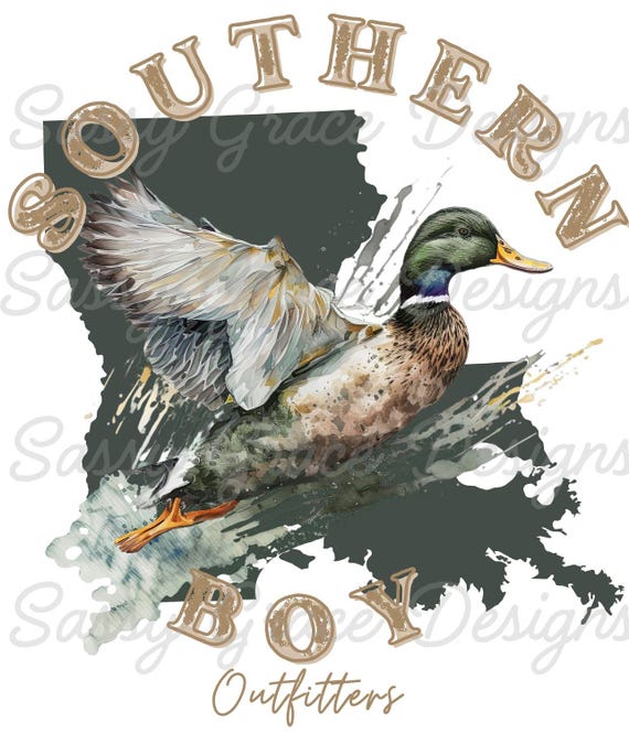 Louisiana Duck Hunting PNG: Camo Dog, Retro Southern Boy Design (Digital Download)