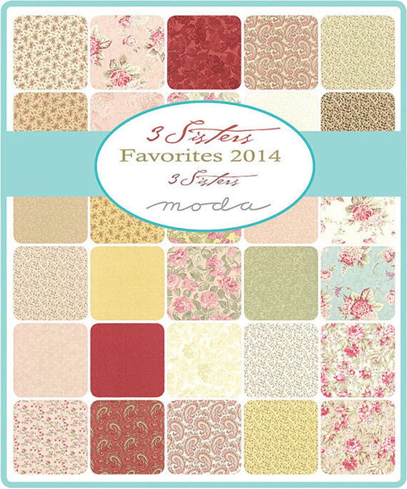 3 Sisters Favorites 5\u201d Charm Pack by 3 Sisters for Moda