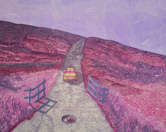 Maggie Osborne I - Hand Pulled, 5 colour Screenprint. Scottish folklore, Mythology, Fairy Tale