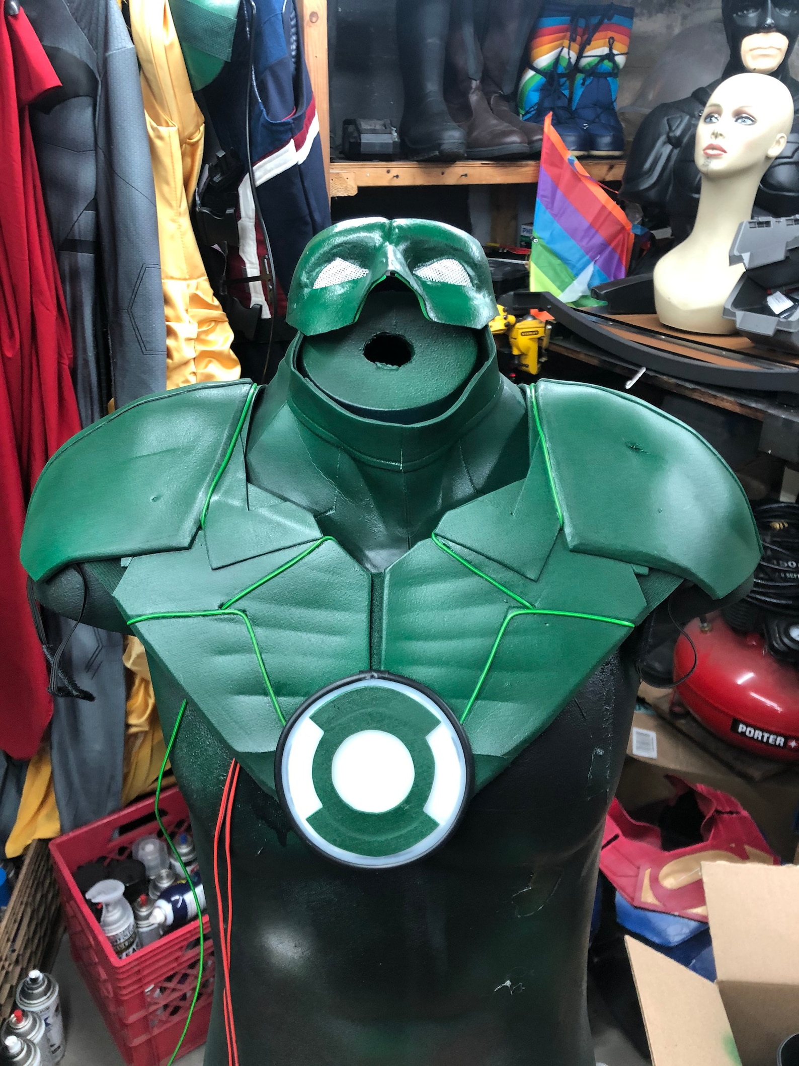 Green Lantern Inspired Costume chest and Shoulder Armor Etsy